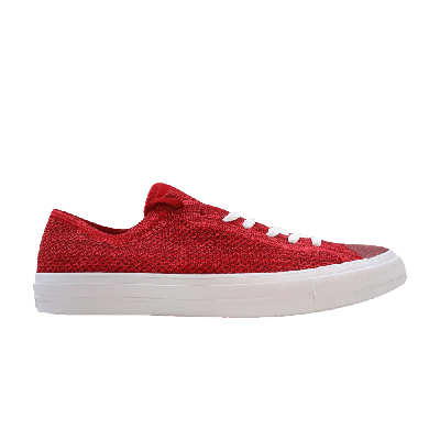 Pre-owned Converse Nike X Chuck Taylor All Star Flyknit Low 'casino Team Red'