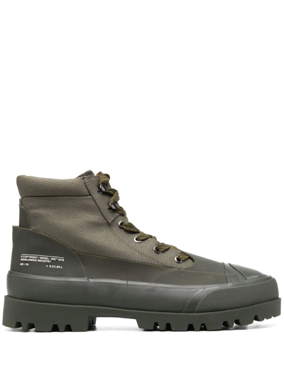 Diesel Hiko Hybrid Lace-up Boots In Green