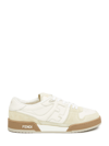 Fendi Match Low Top Leather Sneakers In Ghiaccio