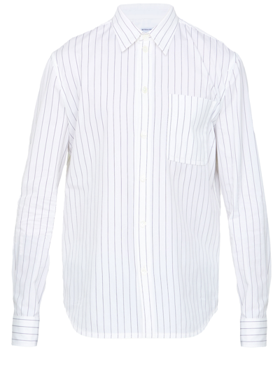 Bottega Veneta Striped Cotton Shirt In White