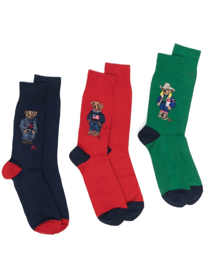 Ralph Lauren Crew Socks Gift Box In Blue