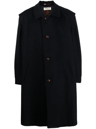 Pre-owned A.n.g.e.l.o. Vintage Cult 1990s Single-breasted Coat In Blue