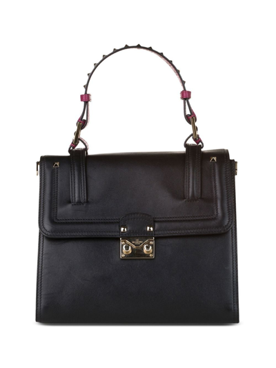Pre-owned Valentino Garavani Cabana Rockstud Handbag In Black