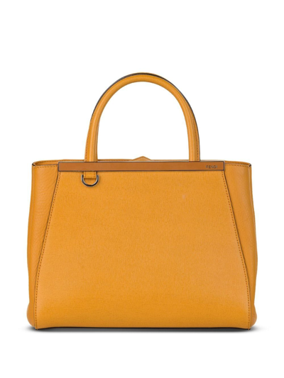 Pre-owned Fendi Petite 2jours Handbag In Orange
