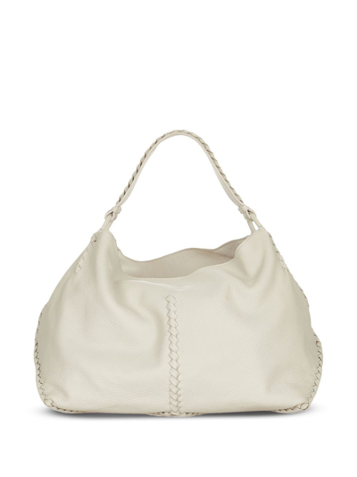 Pre-owned Bottega Veneta Loop Shoulder Bag In White