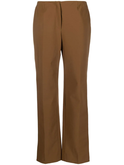 Pre-owned Prada 1990s Straight-leg Trousers In Brown