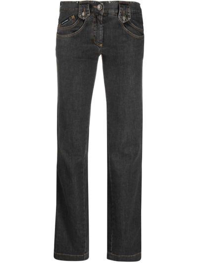 Pre-owned Dolce & Gabbana 2000s Straight-leg Jeans In Grey