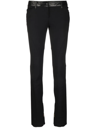 Pre-owned Dolce & Gabbana 2000s Low-rise Skinny Trousers In Black