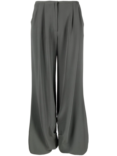 Pre-owned Giorgio Armani 1990s Loose-fit Trousers In Grey