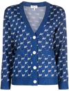 Baum Und Pferdgarten Logo-print Cardigan In Blue