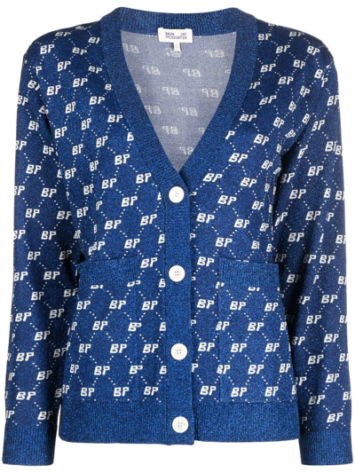 Baum Und Pferdgarten Logo-print Cardigan In Blue