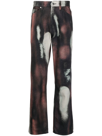 A-cold-wall* Spray-paint Print Trousers In Multicolour