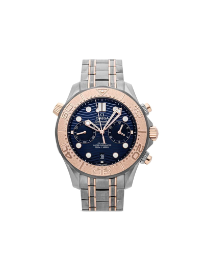 Pre-owned Omega  Seamaster Diver Chronograph 44mm In Blue