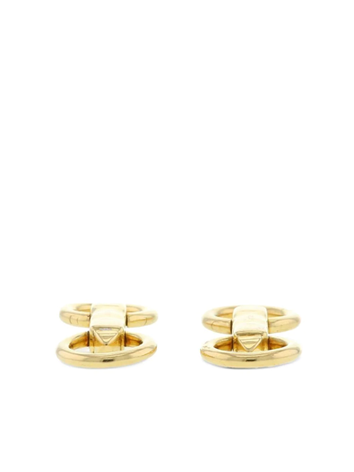 Pre-owned Cartier Yellow Gold Double Ring Cufflinks