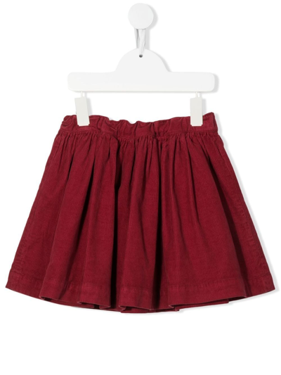 Bonpoint Kids' Jupe Suzon Corduroy Skirt Framboise In Red