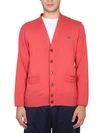 Vivienne Westwood Cardigan With Orb Embroidery In Red