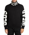 Gcds Wool Melange Turtleneck Sweater In Black