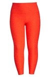 Beyond Yoga High Waist Midi Leggings In Redflower-scarlet