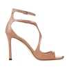 Jimmy Choo Patent Leather Azia 95 Sandals In Ballet Pink