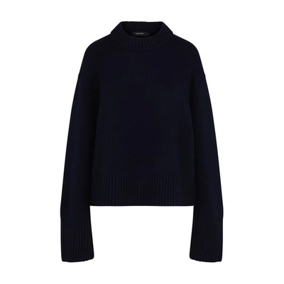 Lisa Yang Sony Cashmere Round-neck Sweater In Navy