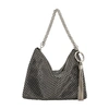 Jimmy Choo Womens Black Callie Crystal-embellished Leather Clutch Bag In Black