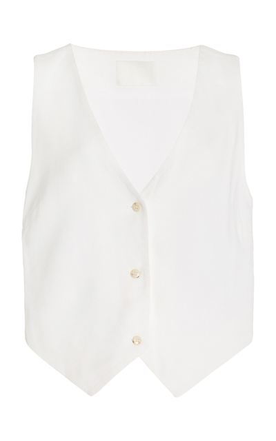Sir Clemence Button-front Vest In Ivory