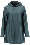 Rains A-line Hooded Shell Jacket In Green