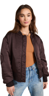 Acne Studios Bomber Outerwear Jacket In Chocolate Brown