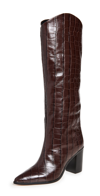 SCHUTZ MARYANA BLOCK BOOTS DARK CHOCOLATE