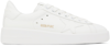 Golden Goose Star Patch White Round Toe Sneakers In White