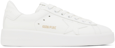 Golden Goose Minimalist White Sneakers With Subtle Star Detail In Multi