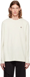 Moncler Off-white Patch Long Sleeve T-shirt In 201off Whit