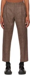 Dries Van Noten Brown Pleated Trousers In 703 Brown
