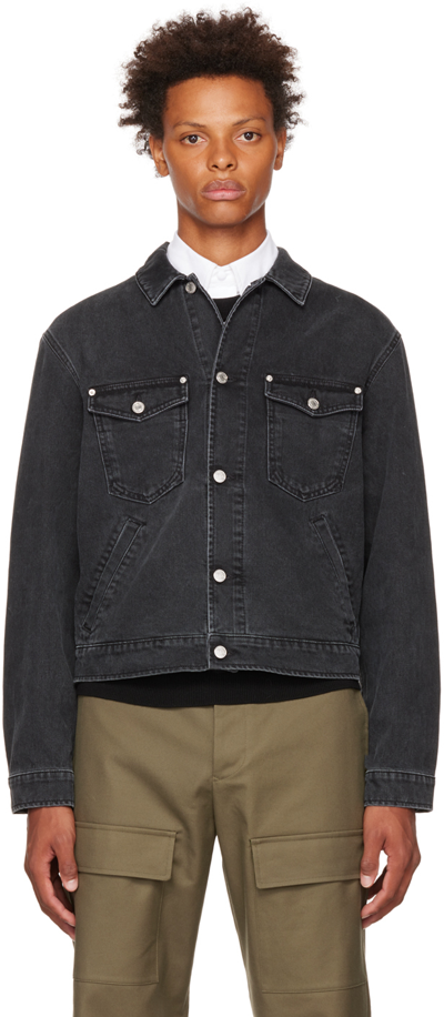 Kenzo Denim Jacket Ink Mens In Black