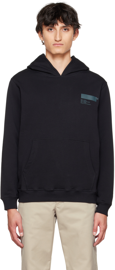 Affxwrks Black Overlock Stitch Hoodie In Black/alloy Green