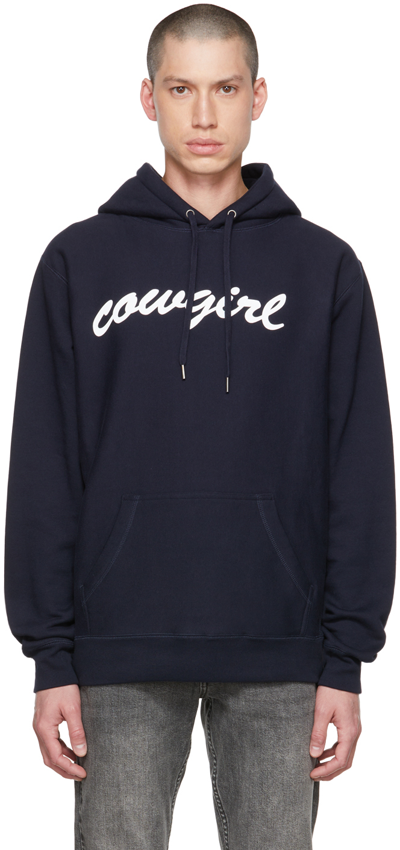 Cowgirl Blue Co Navy Big Script Hoodie