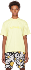 SUNNEI YELLOW EMBROIDERED T-SHIRT