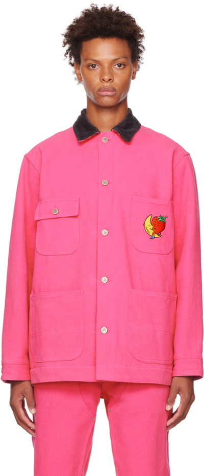 Sky High Farm Workwear Workwear Canvas Chore Jacket In Pink