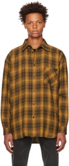 Stolen Girlfriends Club Post Show Plaid Overshirt In Bronze Plaid