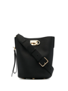 Ferragamo Gancini-buckle Shoulder Bag In Black