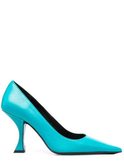 By Far Azure Blue 95mm Viva Pointed-toe Pumps