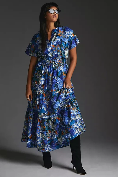 The Somerset Collection By Anthropologie The Somerset Maxi Dress In Blue