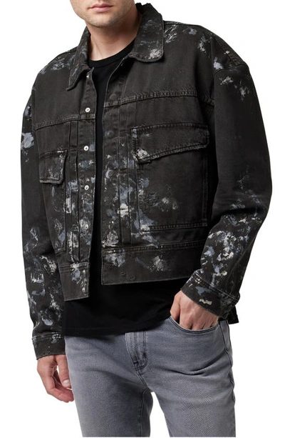 Hudson Boxy Denim Trucker Jacket In Brown Thrasher