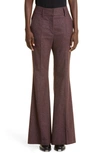 Gabriela Hearst Rhien Sparkle Wool & Silk Blend Wide Leg Pants In Prune/ Multi