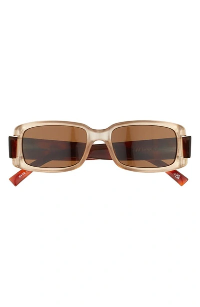 Le Specs So Into You Rectangular-frame Acetate Sunglasses In Champagne / Toffee Tort