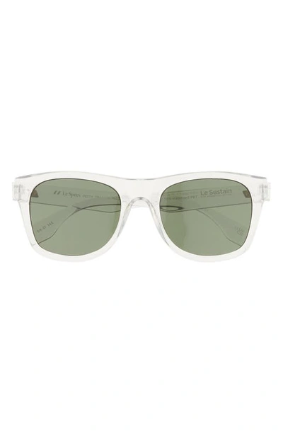 Le Specs Petty Trash 54mm Square Sunglasses In Crystal Clear
