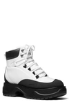 Michael Michael Kors Dupree Hiker Boots In Black/ Optic White
