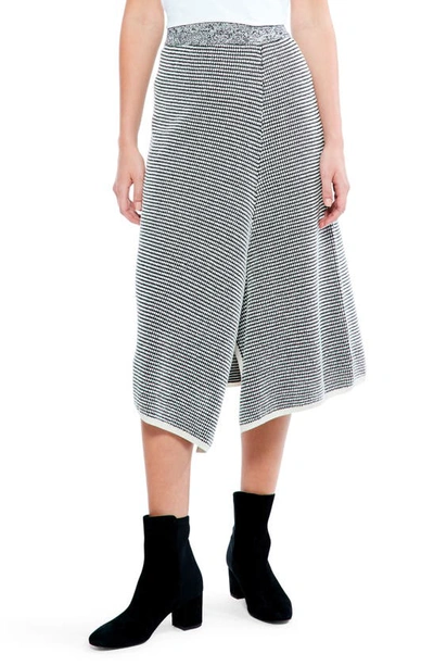 Nic + Zoe Pixel Pattern Knit Skirt In Black