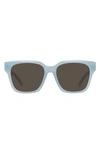 Givenchy 56mm Day Square Sunglasses In Blue/brown