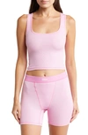 Skims Cotton Rib Tank In Bubble Gum